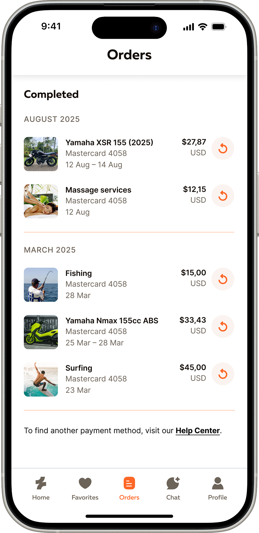 SiniSana traveler superapp payment screen